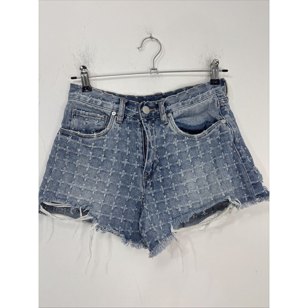 BlankNYC Size 27 The Barrow Vintage‎ High-Rise Distressed Denim Jean Shorts
